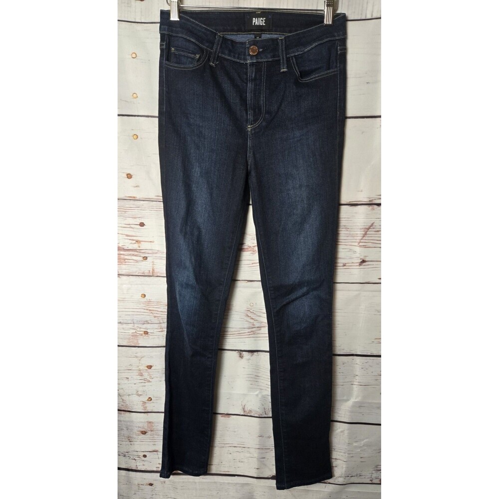 Paige Womens Jeans Size 27 Blue Dark Wash Skinny Straight Leg Stretch
